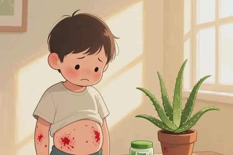 少兒肚子出現(xiàn)濕疹不管它會自己好嗎(圖1)