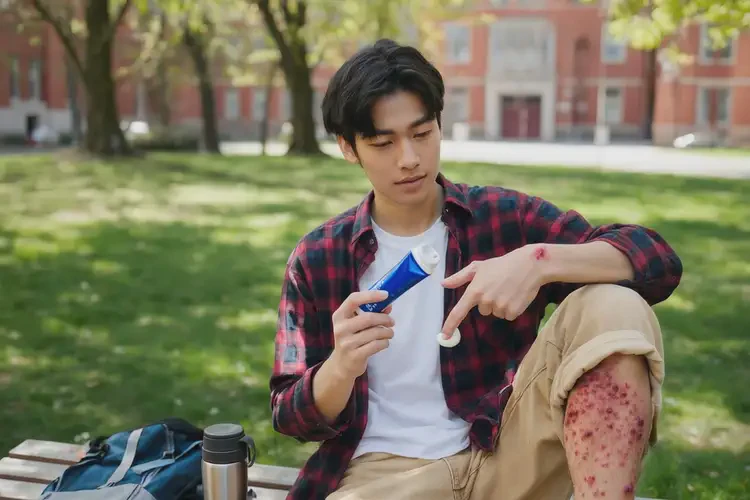 大學(xué)生小腿上起濕疹能徹底自愈嗎(圖1)