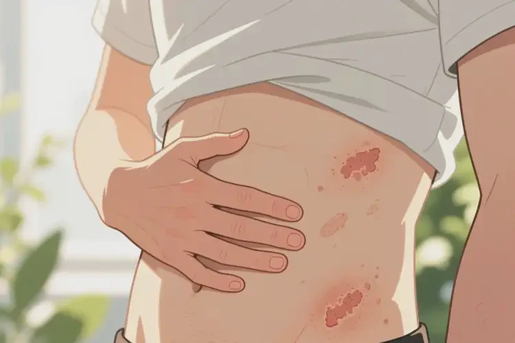 青年人肚子上出現(xiàn)濕疹可以徹底自愈嗎(圖1)