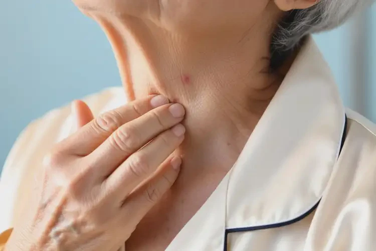 高齡老人脖子上偶爾長濕疹不管它會自己痊愈嗎(圖1)