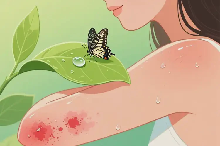 女性手臂上起濕疹可不可以徹底自愈(圖1)