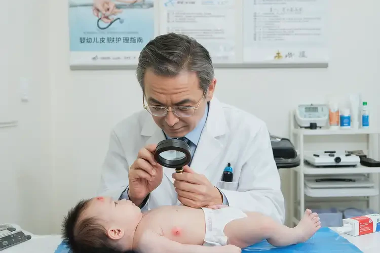 嬰兒脖子上出現(xiàn)濕疹不管它會(huì)自己好嗎(圖2)