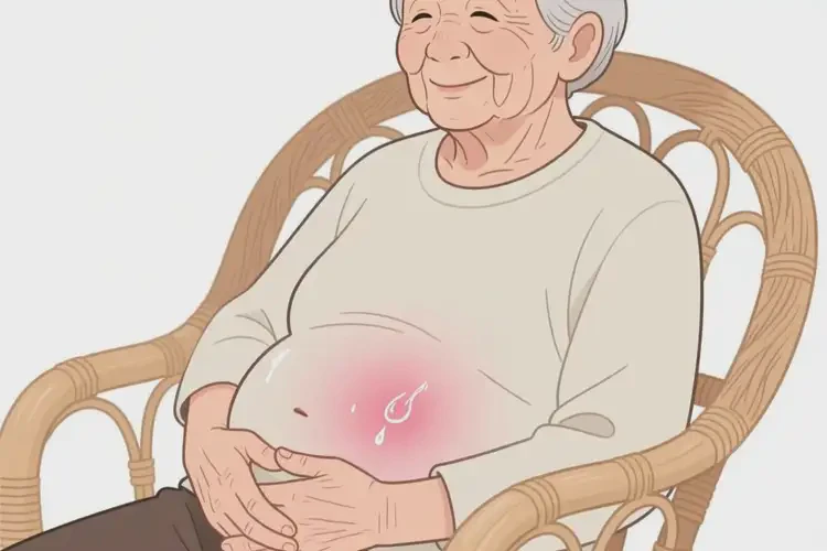 高齡老人肚子上出現(xiàn)濕疹可以徹底自愈嗎(圖1)