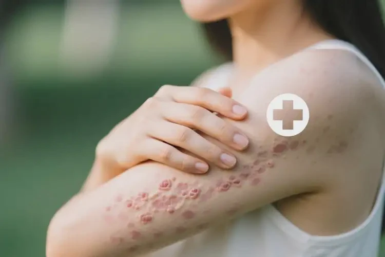 女人手臂上容易長濕疹可以徹底自愈嗎(圖1)
