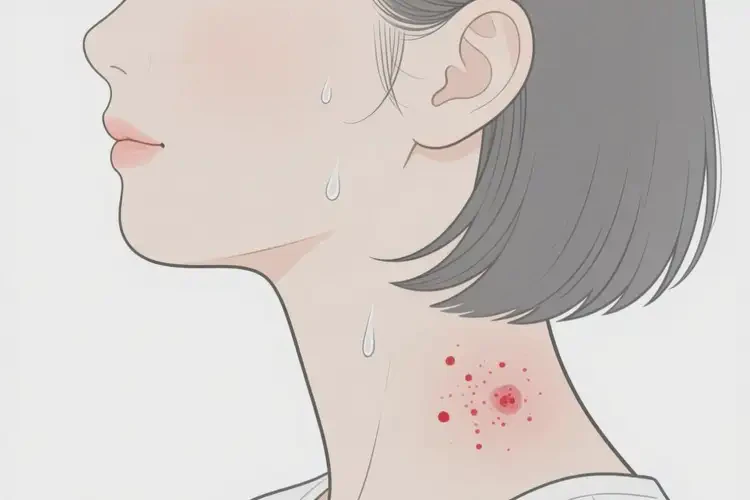 女生脖子上有濕疹能靠自己自愈嗎(圖2)