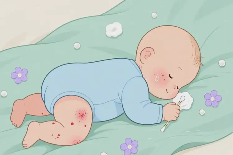 嬰兒屁股上有濕疹不管它會(huì)自己好嗎(圖2)