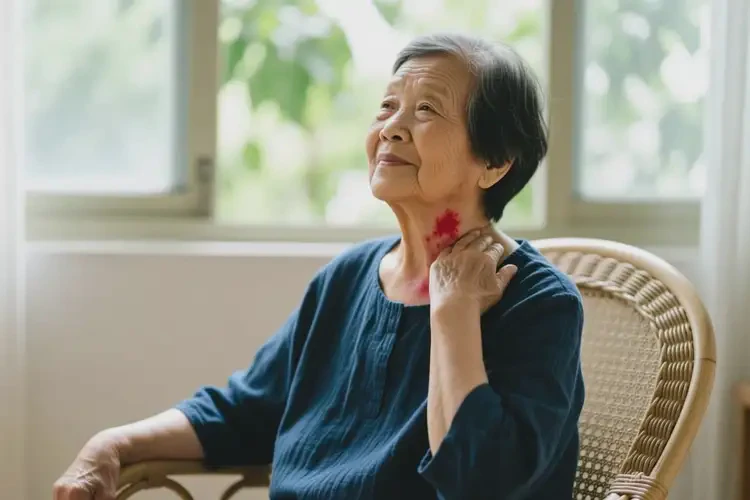 老年人脖子上出濕疹不管它會自己自愈嗎(圖2)