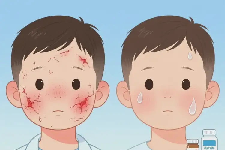 少兒面部容易長濕疹可以徹底自愈嗎(圖4)