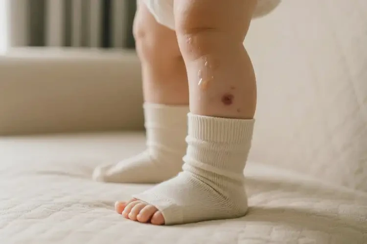 小兒腳上有濕疹不管它會(huì)自己自愈嗎(圖1)