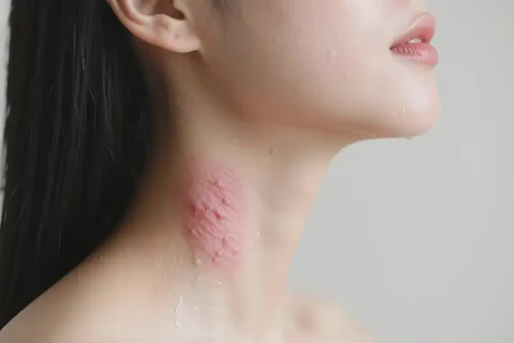 女人脖子上有濕疹不管它會自己自愈嗎(圖2)