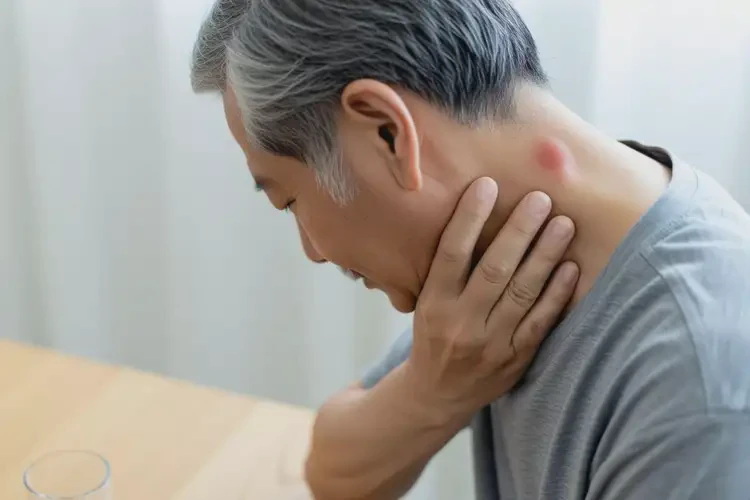 老年人脖子上出濕疹不管它會自己自愈嗎(圖1)