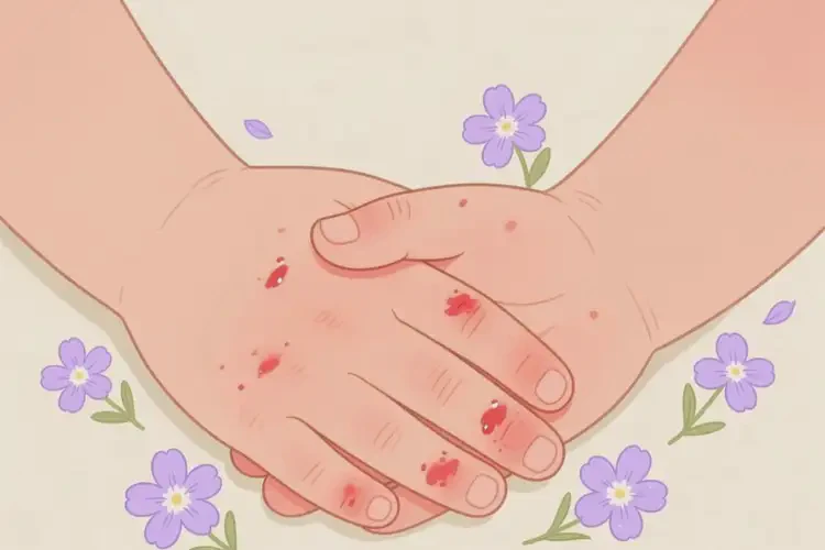 小兒手上經(jīng)常長濕疹不管它會自己痊愈嗎(圖1)