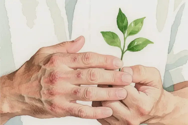 男性手上经常起湿疹可以彻底自愈吗(图1)