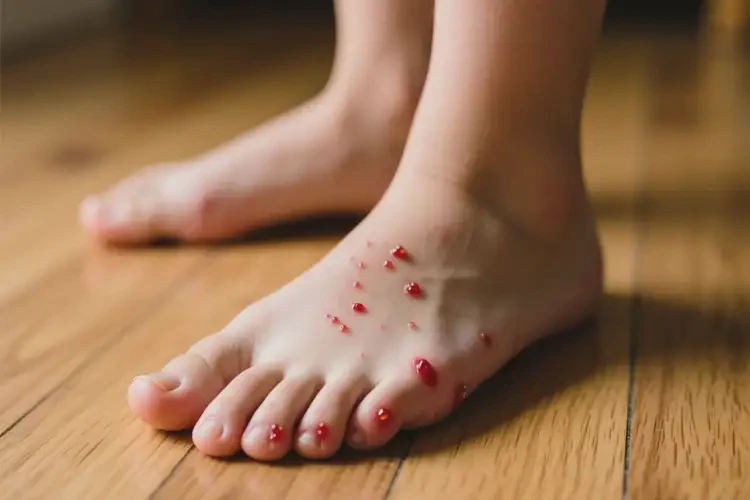 女生腳上長濕疹能夠徹底治愈嗎(圖2)