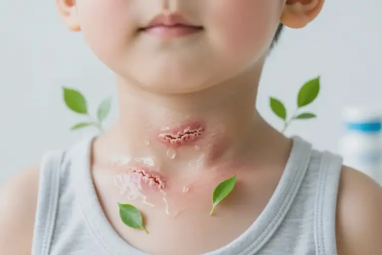 孩子脖子有濕疹不管它會自己自愈嗎(圖2)