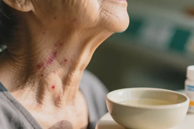 老年人脖子上出濕疹不管它會自己自愈嗎(圖3)