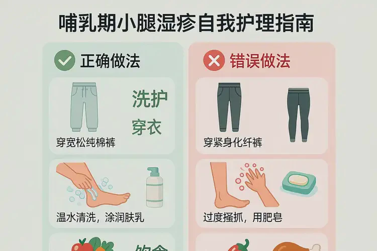 哺乳期媽媽小腿出濕疹不管它會自己痊愈嗎(圖1)