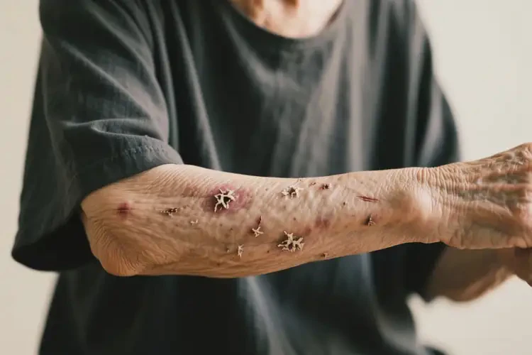 老年人手臂出現(xiàn)濕疹不管它會(huì)自己痊愈嗎(圖2)