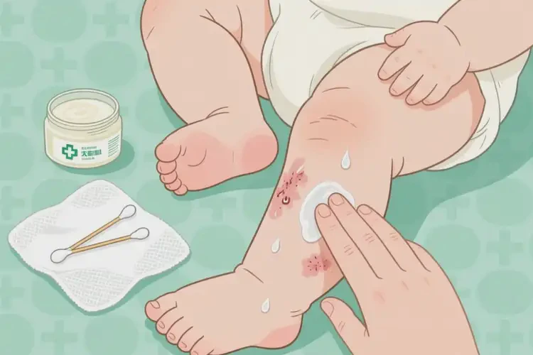 寶寶小腿長濕疹可以徹底自愈嗎(圖1)