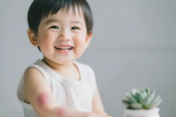 孩子手臂上偶爾長(zhǎng)濕疹能徹底自愈嗎(圖1)
