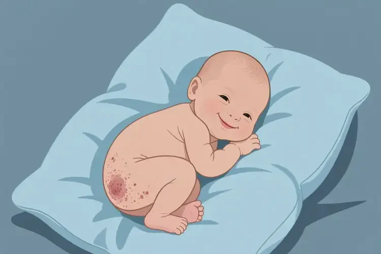 新生兒屁股上容易起濕疹不管它會(huì)自己好嗎(圖2)