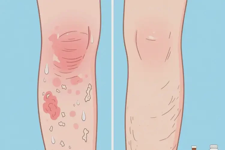 女性小腿上偶爾長(zhǎng)濕疹可以徹底自愈嗎(圖1)