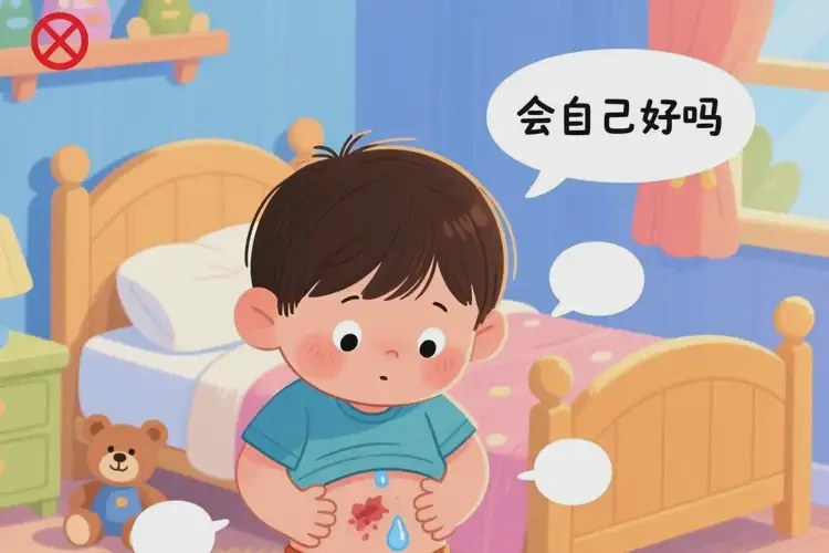 小孩肚子經(jīng)常起濕疹不管它會(huì)自己痊愈嗎(圖1)