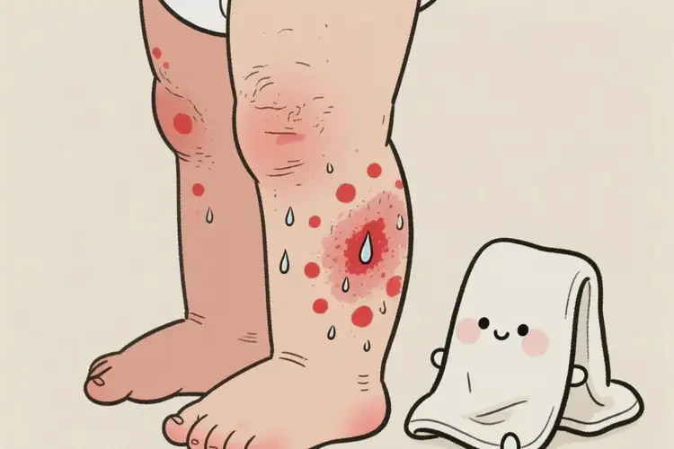 幼兒小腿容易長濕疹不管它會(huì)自己好嗎(圖1)
