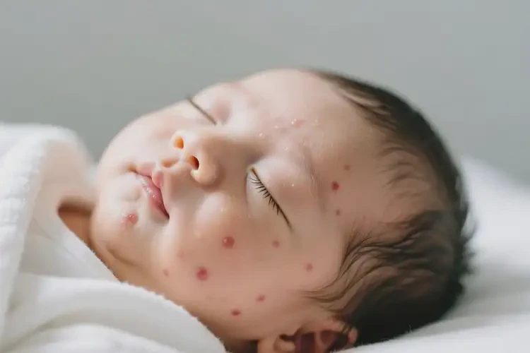 新生兒臉上偶爾長(zhǎng)濕疹不管它會(huì)自己痊愈嗎(圖2)