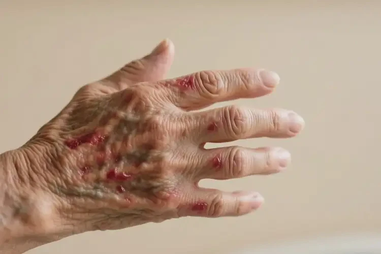 老人手上容易長濕疹不管它會自己痊愈嗎(圖4)