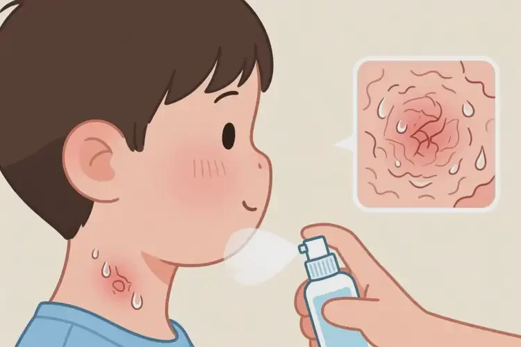 孩子脖子出現(xiàn)濕疹能夠徹底治愈嗎(圖1)