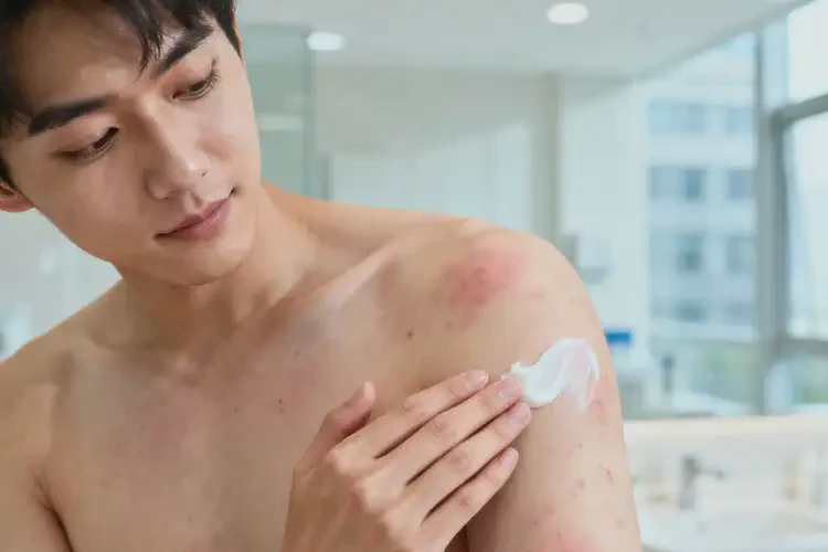 青年人全身偶尔起湿疹不管它会自己好吗(图1)