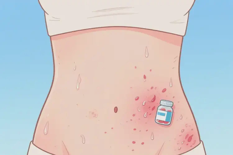女性肚子長濕疹能靠自己自愈嗎(圖1)