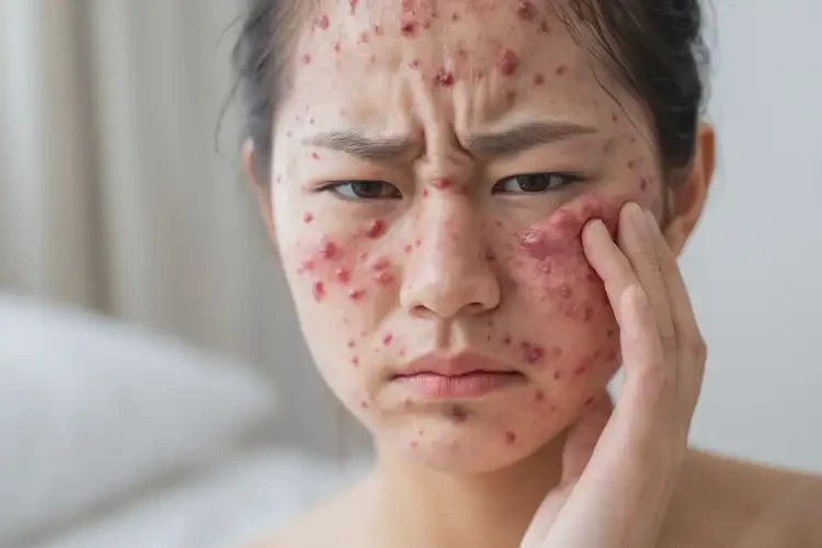 產(chǎn)婦面部有濕疹不管它會自己自愈嗎(圖4)