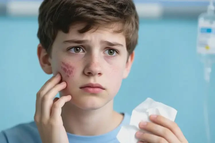 青少年面部出現(xiàn)濕疹不管它會(huì)自己痊愈嗎(圖4)