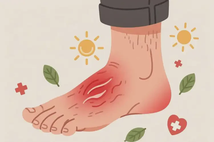 男生腳上出濕疹能徹底自愈嗎(圖1)