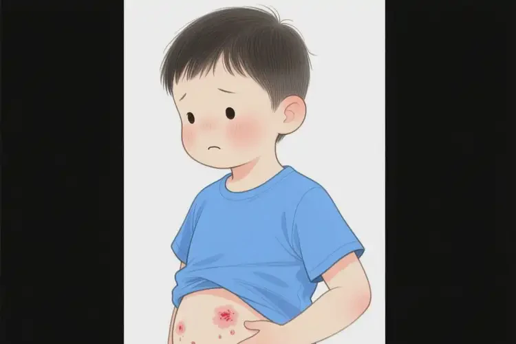 少兒肚子上經(jīng)常長(zhǎng)濕疹不管它會(huì)自己自愈嗎(圖1)