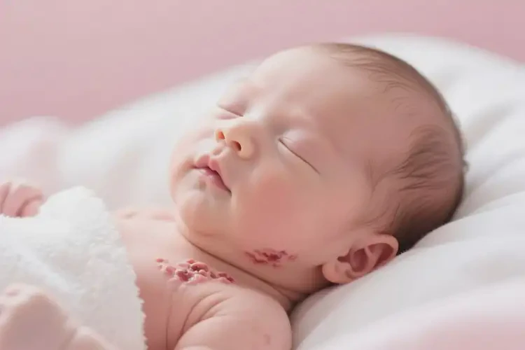 新生兒脖子上起濕疹可以徹底自愈嗎(圖1)