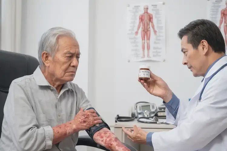 高齡老人四肢長(zhǎng)濕疹不管它會(huì)自己自愈嗎(圖1)