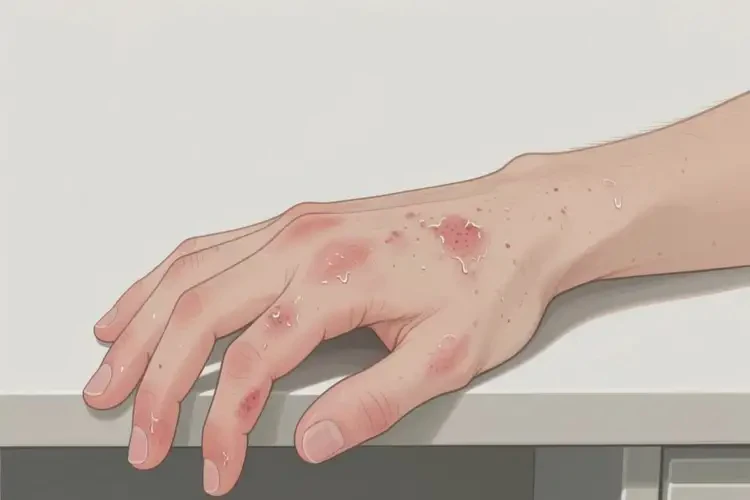青年人手上容易起濕疹不管它會(huì)自己痊愈嗎(圖4)