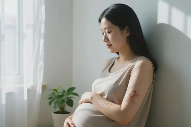 產(chǎn)婦手臂上有濕疹能靠自己自愈嗎(圖3)