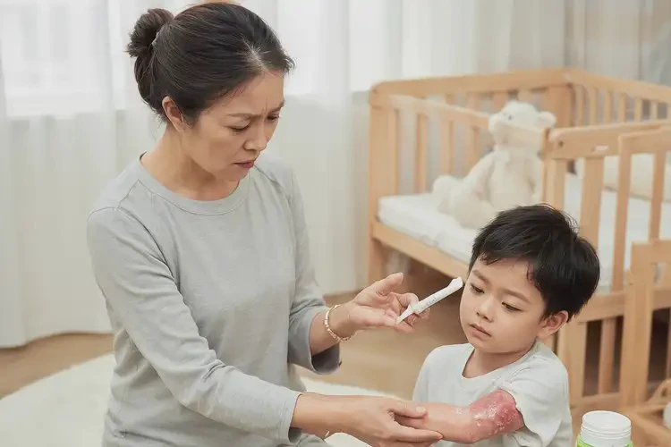 孩子手臂容易起濕疹能徹底自愈嗎(圖3)