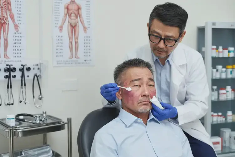 男性面部長濕疹能靠自己自愈嗎(圖2)