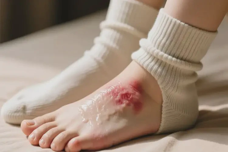 女生腳上偶爾起濕疹能夠徹底治愈嗎(圖2)