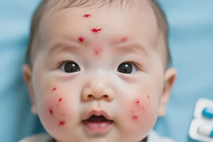 嬰兒面部偶爾長濕疹不管它會自己自愈嗎(圖1)