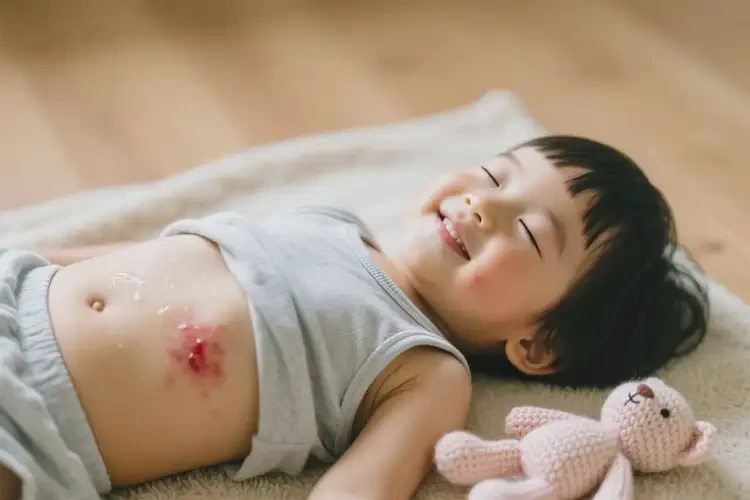 孩子肚子上起濕疹不管它會(huì)自己自愈嗎(圖3)