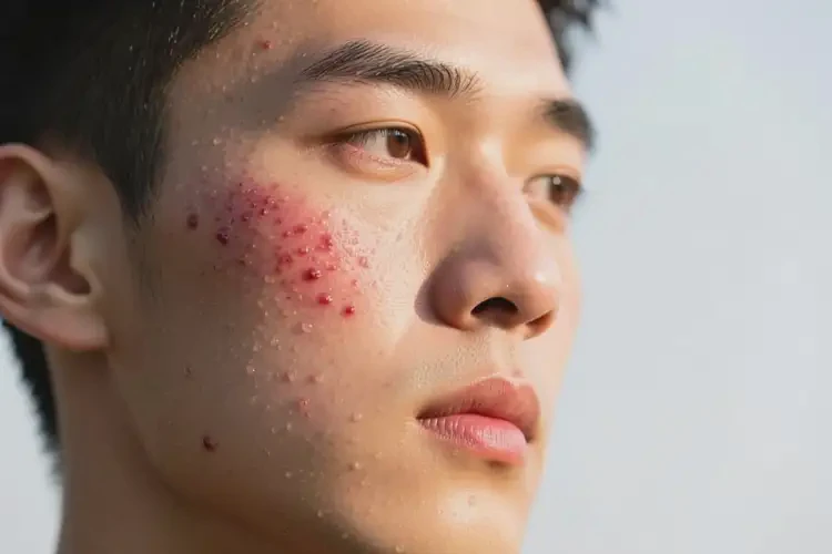 男生臉上偶爾長(zhǎng)濕疹不管它會(huì)自己好嗎(圖2)