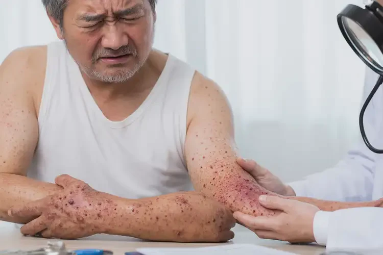 男性全身長(zhǎng)濕疹能靠自己自愈嗎(圖4)