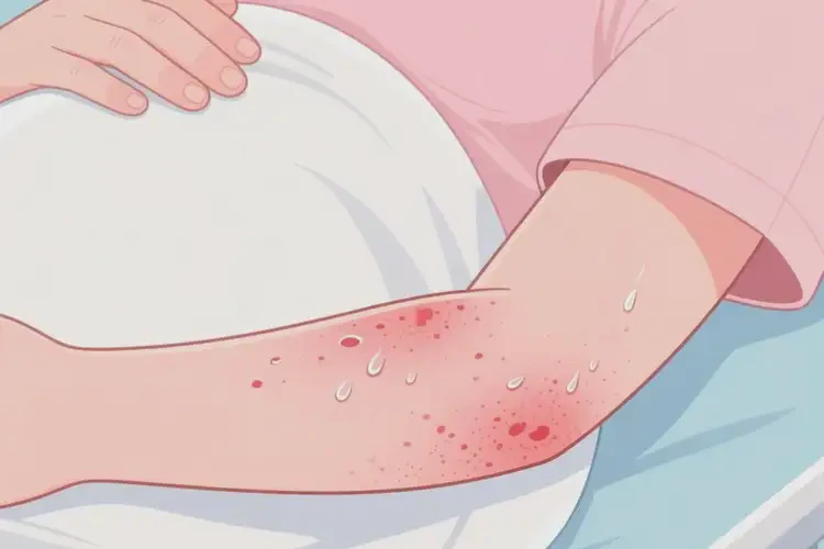 產(chǎn)婦手臂偶爾起濕疹可以徹底自愈嗎(圖1)