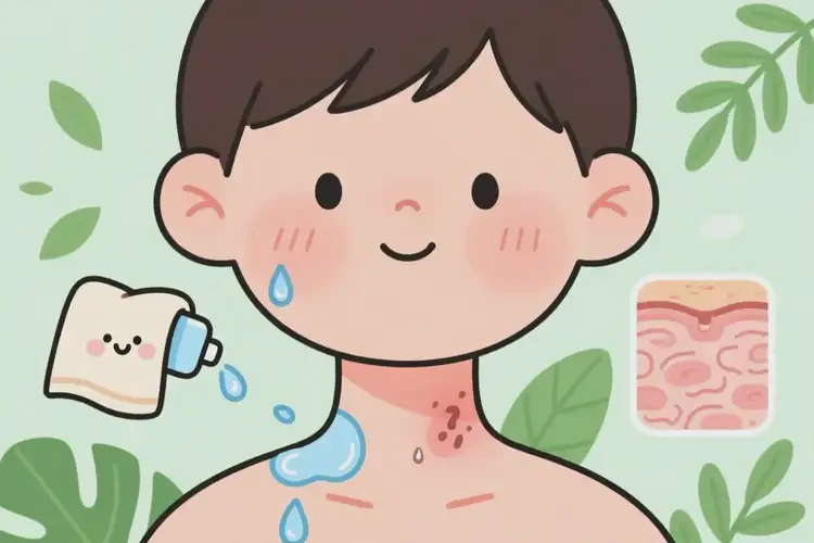 孩子脖子出現(xiàn)濕疹能夠徹底治愈嗎(圖3)
